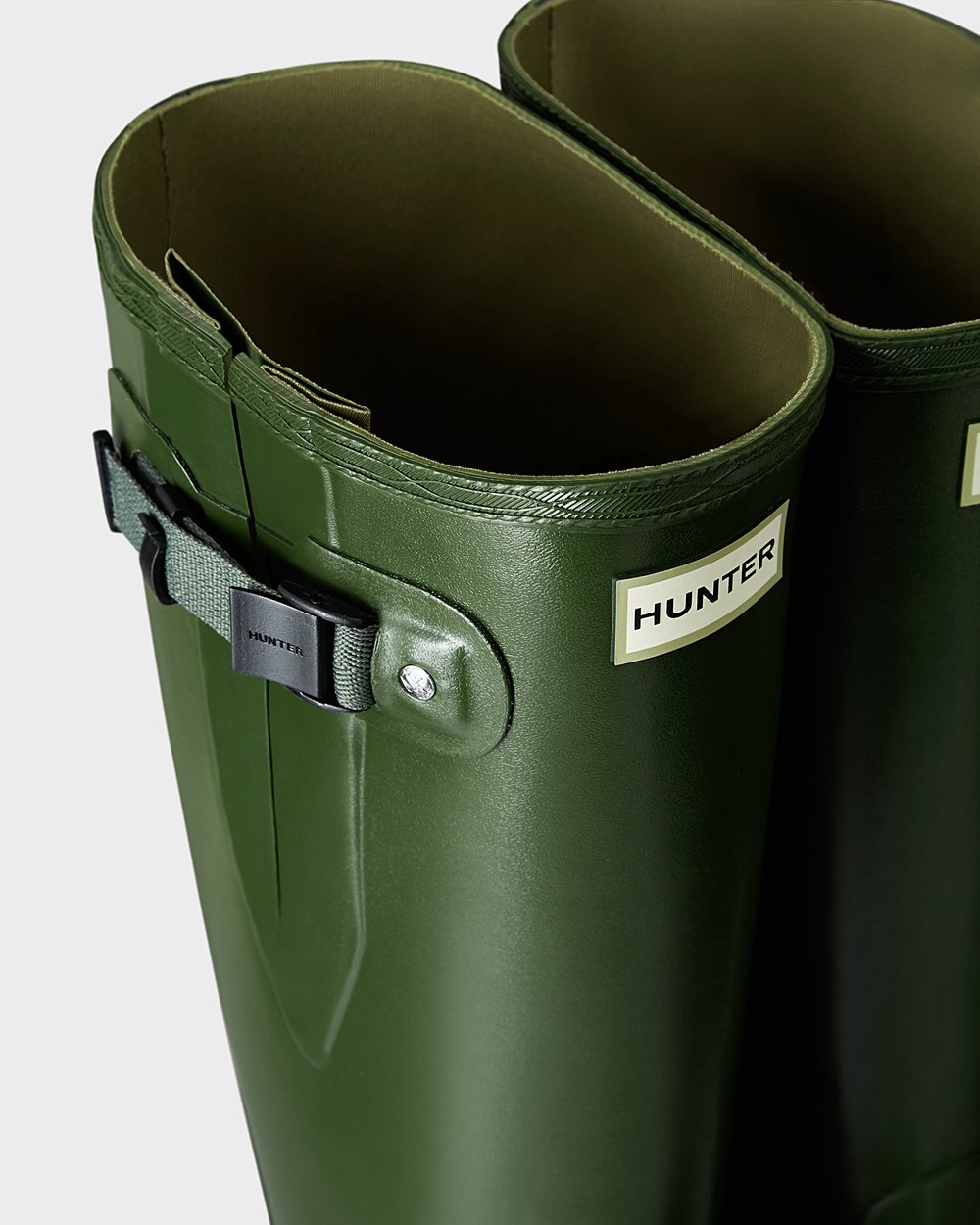 Mens Hunter Tall Rain Boots Green - Norris Field Side Adjustable - 2795046-NA